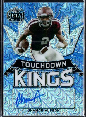 2021 Leaf Metal Draft Touchdown Kings Blue Mojo Auto /10 #TK-JA1 Jhamon Ausbon - Image 1 of 2