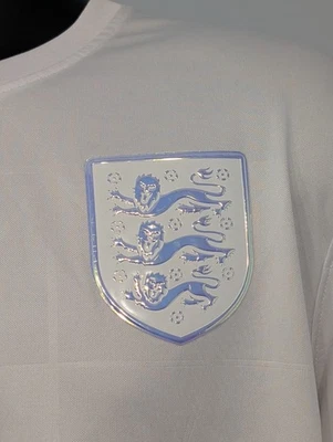 England Men's Home Jersey (Women's Euro) 2022 #16 White XL 46" Chest 30" Length - Image 1 of 4