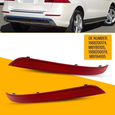 1 par de luces reflectoras de parachoques trasero para Mercedes Benz X166 GL 2012-2013 EE. UU. Foto 1 de 4