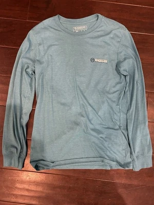 Camisa de pesca de manga larga azul Magallanes YS Foto 1 de 2