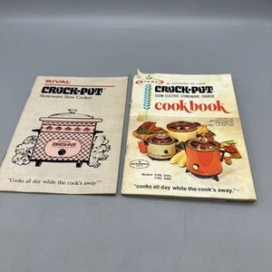 Vintage Rival Crock Pot Slow Cooker Cookbook Manuals Recipes Set/2 - Picture 1 of 8