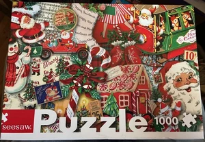 Oh What Fun! Christmas Jigsaw Puzzle 1000 Pieces Complete Seesaw Puzzles - Picture 1 of 5