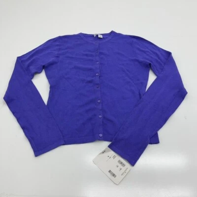 Cárdigan BP Hibisco Púrpura Manga Larga Con Botones Para Mujer Talla Mediana NUEVO Foto 1 de 4
