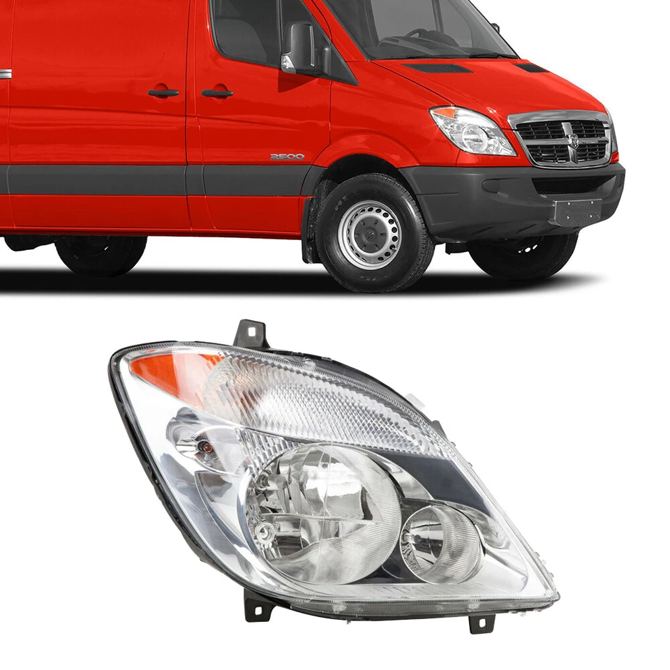 For 07-09 Dodge Sprinter 2500 3500 Headlight Assembly with New Bulb Passenger Foto 1 de 4