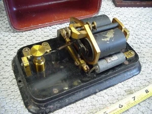 Antique J. H. Bunnel & Co. Telegraph Relay Sounder RARE with cast cover LOOK - Zdjęcie 1 z 14