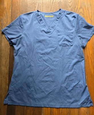 lauderdale by UA scrubs top light blue medium new breast pocket LD218 - Image 1 of 4