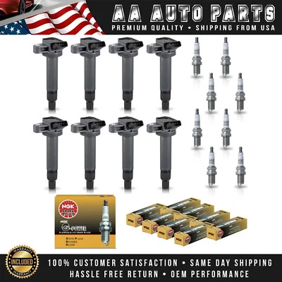 8 Ignition Coil & 8 NGK Platinum Spark Plug for Lexus GS430 2001-2007 4.3L UF230 - Image 1 of 4