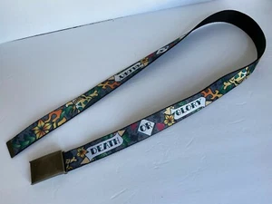 Graffiti Design Canvas Belt (Death Or Glory) Reversible, Bottle Opener Buckle - Picture 1 of 8