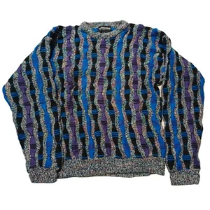 Vintage Expressions Coogi Style Sweater Pullover Crewneck Cosby Jumper Size L - Picture 1 of 8