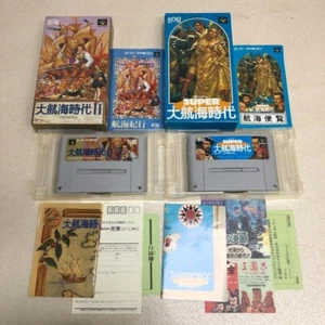 Daikokai Jidai Uncharted Waters1&2 SNES SHVC-QK SHVC-QL 1992 1994 Nintendo Koei - Picture 1 of 12