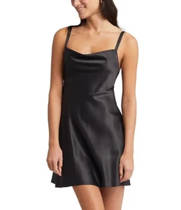 RYA COLLECTION 469 HEAVENLY WASSERFALLAUSSCHNITT CHEMISE IN SCHWARZ GRÖSSE LARGE - Bild 1 von 4