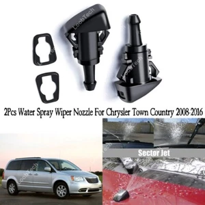 Spray Wiper Nozzle For Chrysler Town Country  2Pcs Front Windshield Washer Jet - Picture 1 of 14