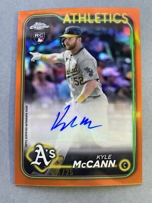 2024 Topps Chrome Update Series Kyle McCann RC #AC-KMC..Orange Refractor /25 - Image 1 of 2