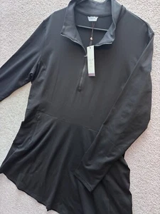 Calia Golf L/S Mock Dress Women's 2XL Pure Black Wicking Pockets Tennis NEW *SEE - Picture 1 of 17