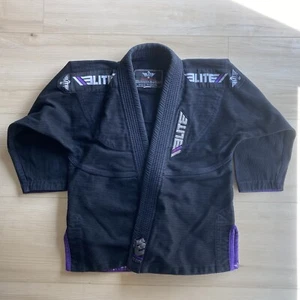 Elite Sports Gi KIDS C1 Black Kimono BJJ Brazilian Jiu-Jitsu MMA Top - Picture 1 of 8