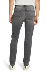 NWT 7 FOR ALL MANKIND Mens Slimmy Slim Straight-Leg Jeans Size 33 in Carbon Grey - Picture 1 of 12