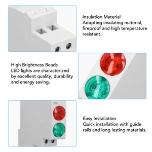DIN Rail Signal Lamp Lights Rail Type LED Indicator Light AC DC 230V. - Picture 1 of 23