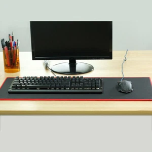 Black-Red Household Networking Laptop Computer Rubber Gaming Mouse Pad Mat - Picture 1 of 7