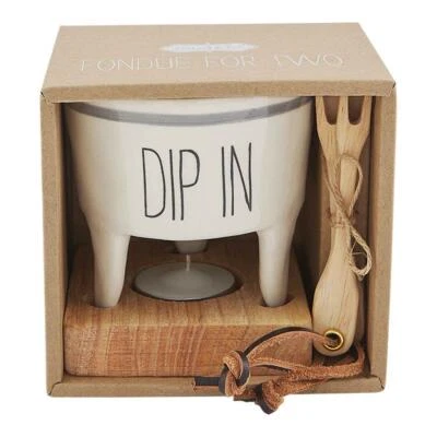 Mudpie - Bistro Fondue Dip and Fork Set - 48500239 - Image 1 of 4