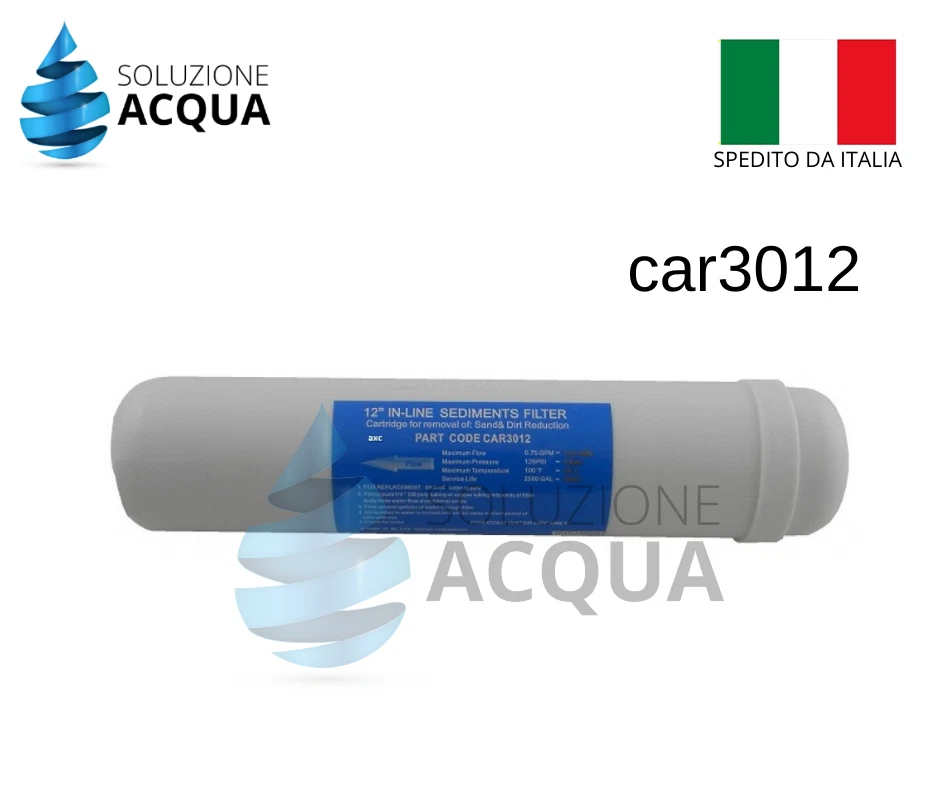 FILTRO SEDIMENTI IN-LINE FILTER 12" CAR 3012