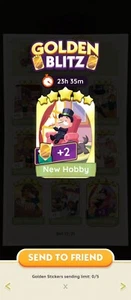 Monopoly Go Golden Blitz Event🔥5 Star - New Hobby (Quick Send)❤️