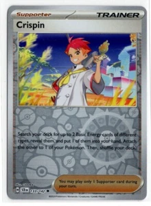 Pokemon Stellar Crown Reverse Holo 133/142 Crispin - Picture 1 of 2