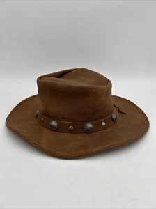 Minnetonka The Outback Buffalo Nickel Hat Suede Leather Hat Size Medium 9513 - Picture 1 of 10