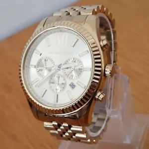 Damen Goldton Armband Michael Kors MK8281 Lexington Chronograph Datum Uhr - Bild 1 von 9