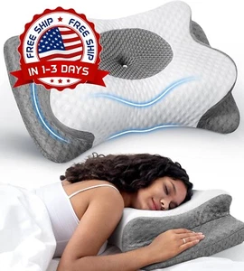 Almohada Para Dormir Ergonomica Ortopedica Gel Contorno Dolor De Cuello Cervical - Bild 1 von 8