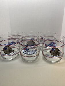 New England Patriots Set Of 6 Rock Glasses/tumblers