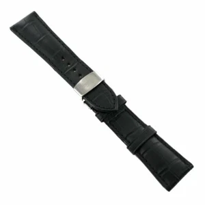 Ingersoll Correa de Repuesto para Reloj Cuero Negro Cocodrilo Faltschl. 25MM - Imagen 1 de 4