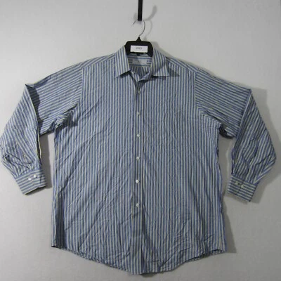 Camisa Lorenzo Uomo Para Hombre 16-34/35 Azul Amarillo Blanco Abotonada Oficina Informal 2243* Foto 1 de 4