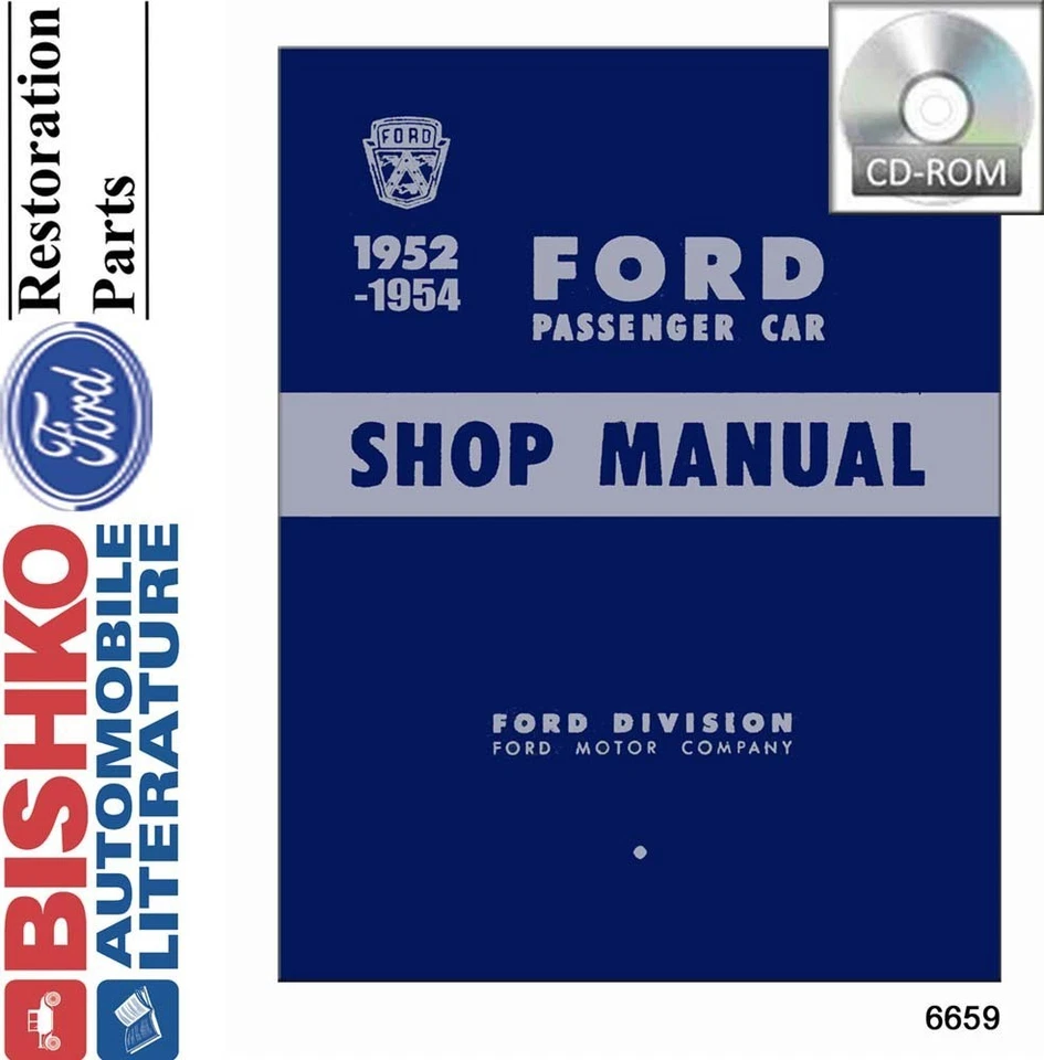 1952 1953 1954 FORD Ford Shop Service Repair Manual Book CD Engine Drivetrain O - Изображение 1 из 1