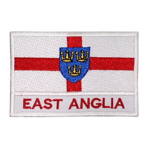 East Anglia County Flag Patch Iron On Patch Sew On Badge Embroidered Patch - Picture 1 of 1