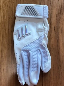 MARUCCI CREST SIZE YOUTH LARGE WHITE LEFT HAND BASEBALL SOFTBALL BATTING GLOVE - Picture 1 of 3