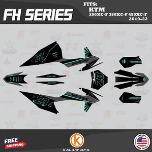 Graphics Kit for KTM 250XC-F 350XC-F 450XC-F (2019-2022) Fh - TEAL-SHIFT - Bild 1 von 6