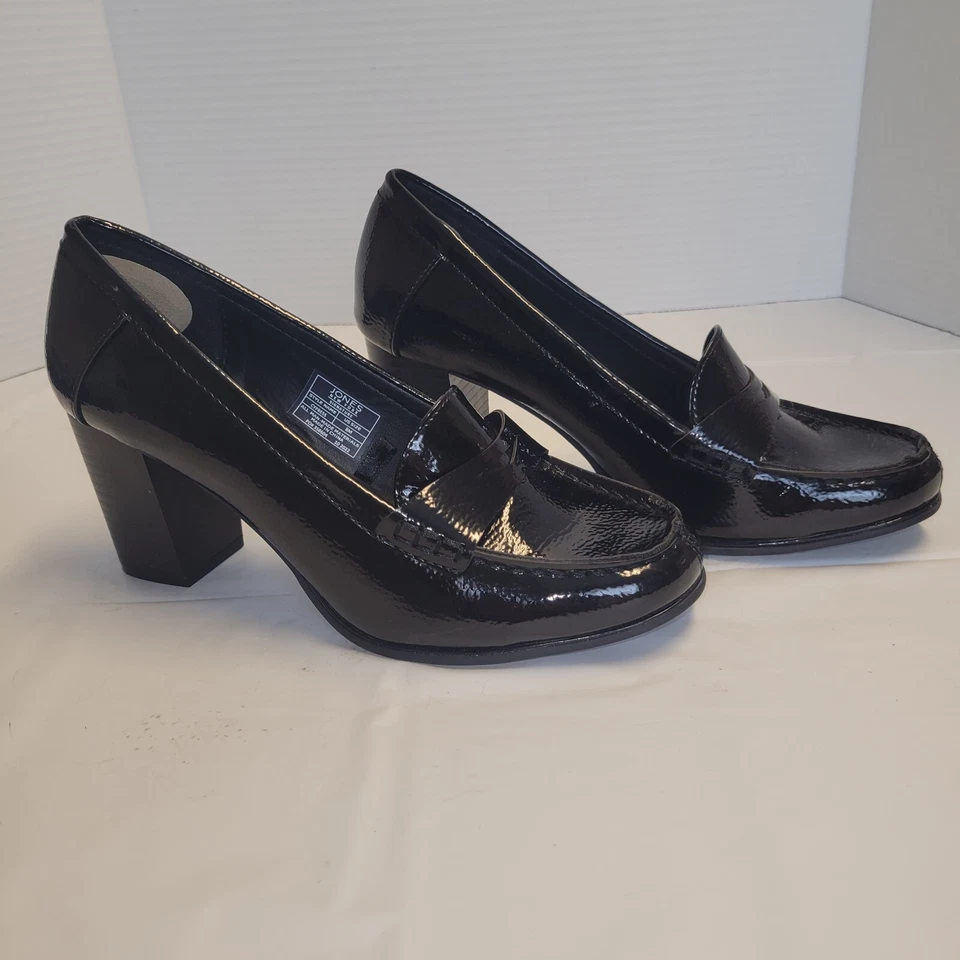 Jones New York Cypress Black Penny Loafer Block Heel Women's Size 8 - Image 1 of 4