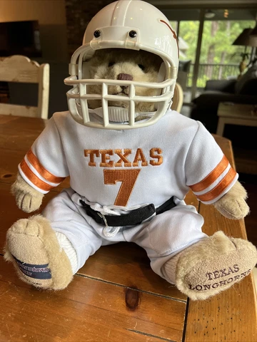 TEXAS LONGHORNS FOOTBALL COLLECTABLE COOPERSTOWN BEAR #44/3000 Hard To Find!!! Cover