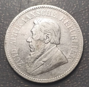 SUDAFRICA SOUTH AFRICA 2 1/2 SHILLINGS 1895 MBC KM 7 PLATA - Picture 1 of 2