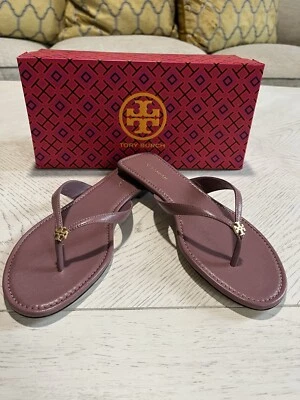 Chanclas clásicas Tory Burch lavanda talla 6,5 nuevas en caja $178 Foto 1 de 4