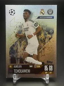 Topps 2024-25 UCC Match Attax - TCHOUAMENI (REAL MADRID) 2023/24 UCL Winner 125 - Foto 1 di 2