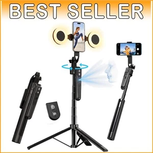 Extendable 360° Face Tracking Tripod with Light for Vlog & Live Streaming - Picture 1 of 8