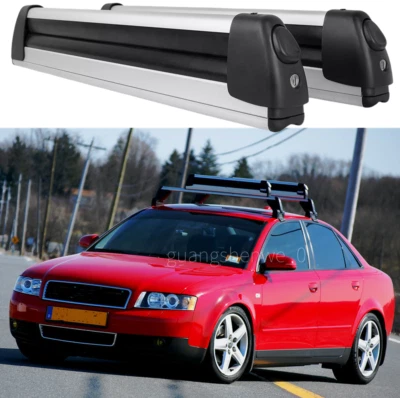Car Ski Snowboard Roof Racks Carrier SnowPack w/Lock For Audi A3 A4 A5 A6 RS6 Foto 1 de 4