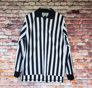 🔥 Referee Hockey Official Striped Black White Shirt Men's Large L - Picture 1 of 8