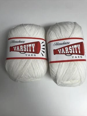 Herrschners Varsity Yarn, WHITE, lot of 2 (5 oz, 257 yds each) (H15) - Image 1 of 3