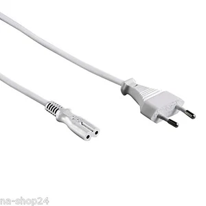 5m Netzzuleitung Eurostecker Meter Stromkabel Netzkabel weiß Druck Anschluss - Picture 1 of 1