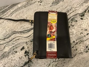 NOS Vintage Day Runner Regency Planner Zip Around Wallet Black Shoulder Strap - Picture 1 of 12