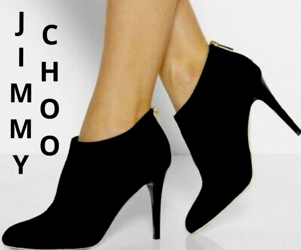 Jimmy Choo Botines Cuero Italiano ~ Talla 40 ret$985 Original Foto 1 de 4
