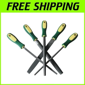 Durable 8-Inch Metal Working File Set - 5 Versatile Tools for All Materials - Picture 1 of 8