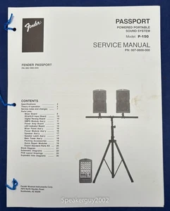 Original Fender Passport P-150 Portable Sound System Service Manual -- CS2 - Bild 1 von 1